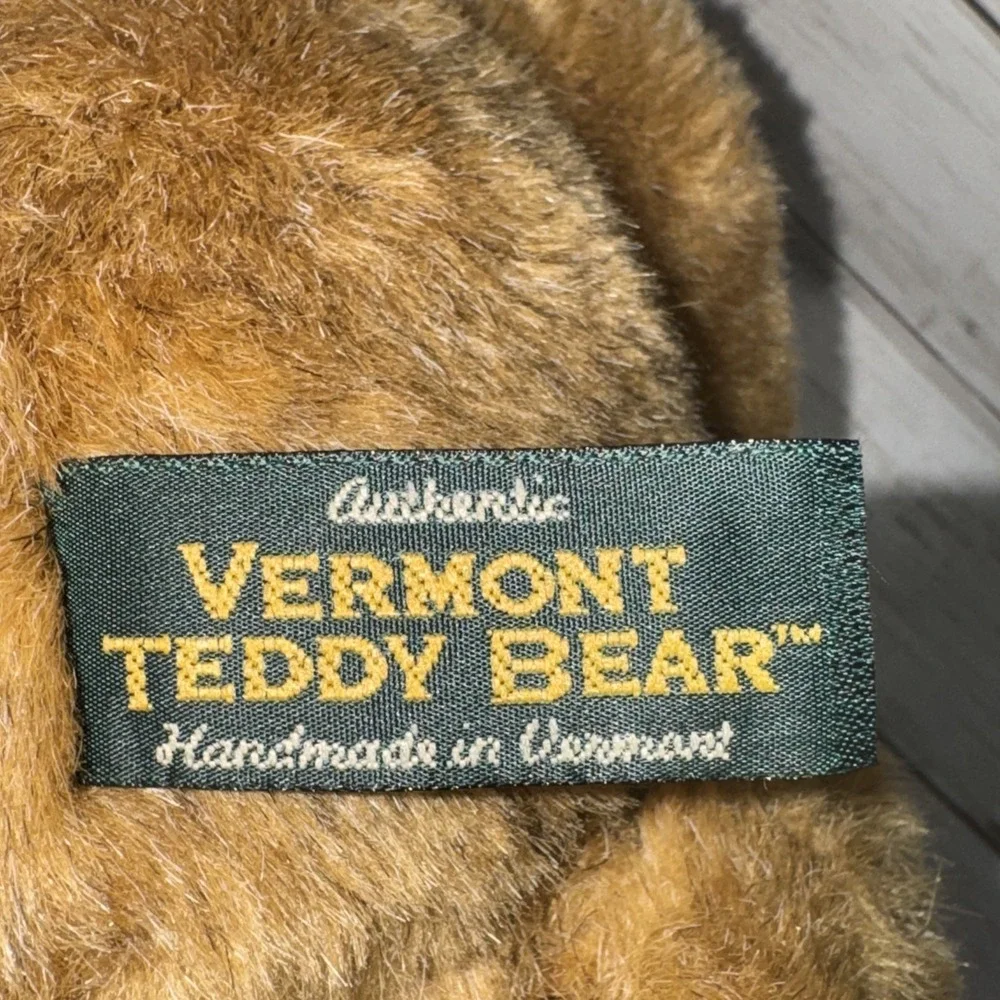 Vermont Teddy Bear Jointed Brown Plush Stuffed Animal Toy Handmade USA